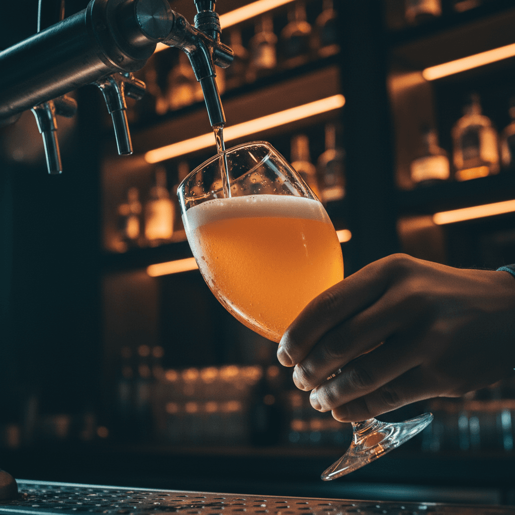 Craft beer selection on display at Wausau Axe & Social bar